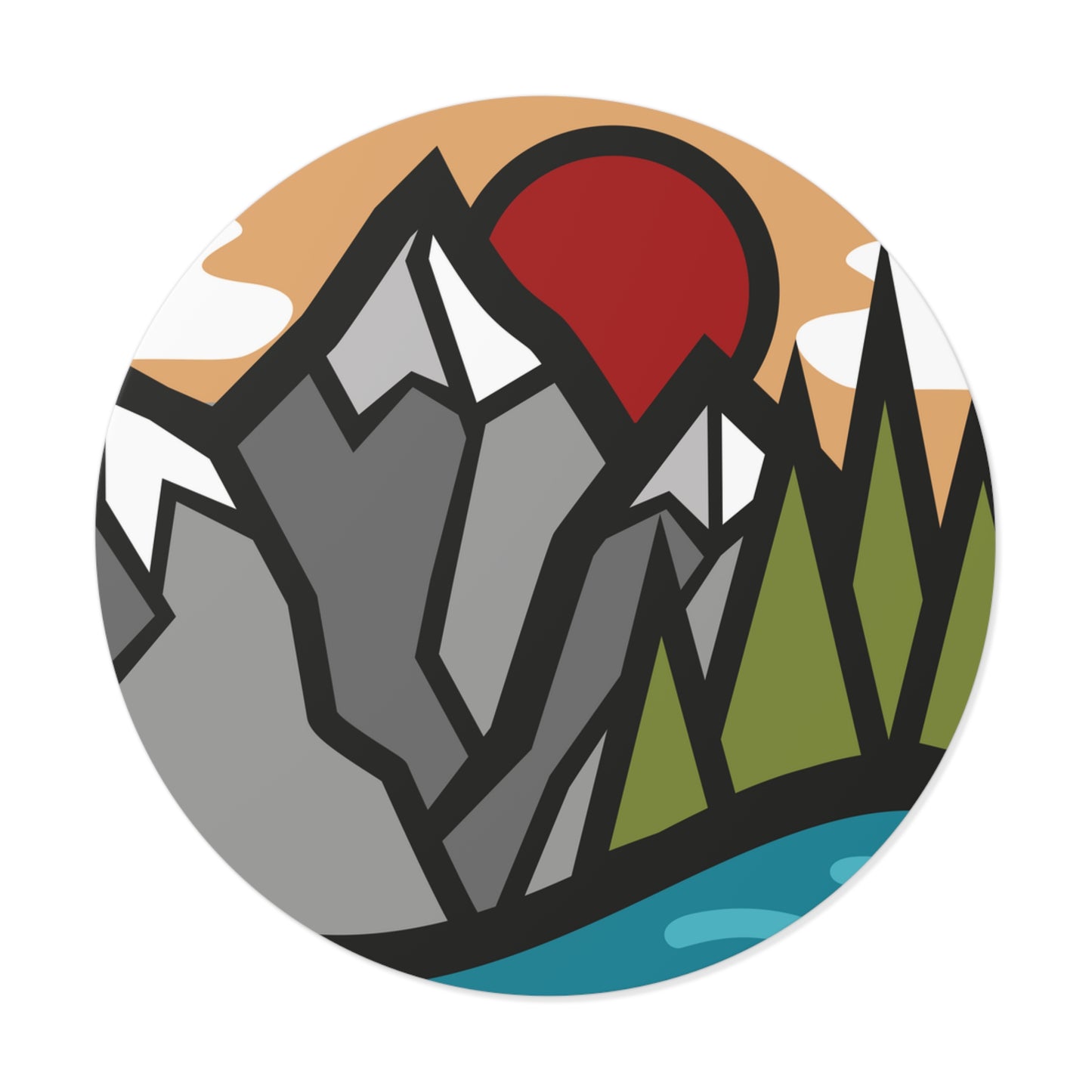 Nature Round Vinyl Stickers