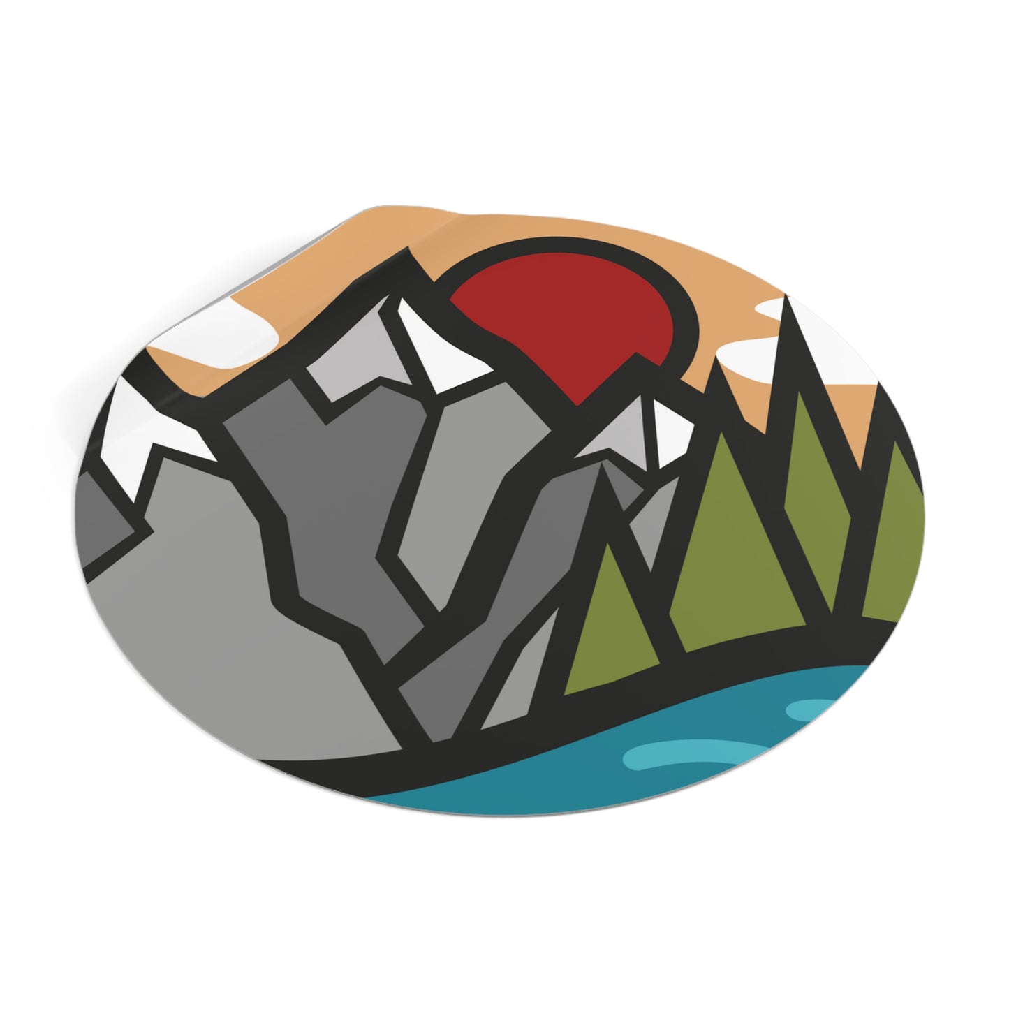 Nature Round Vinyl Stickers