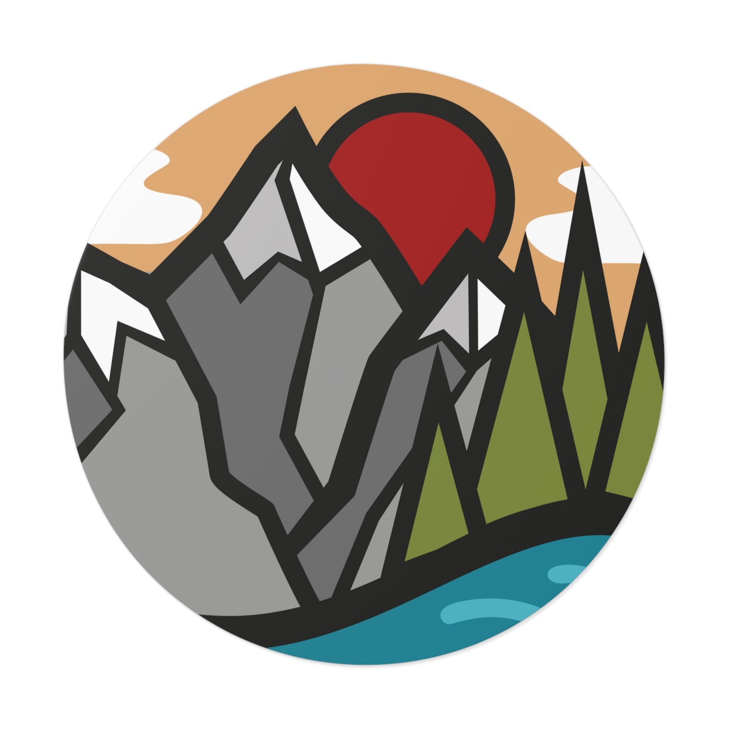 Nature Round Vinyl Stickers