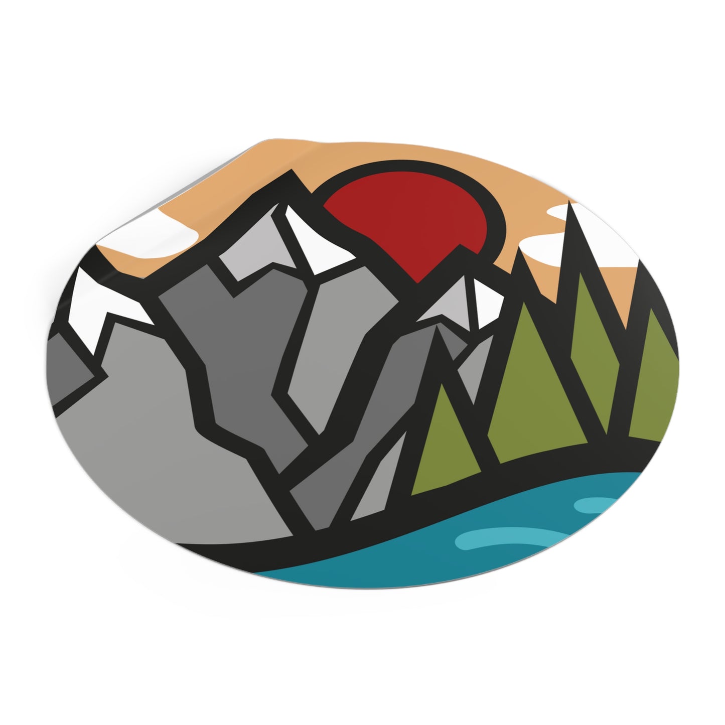 Nature Round Vinyl Stickers