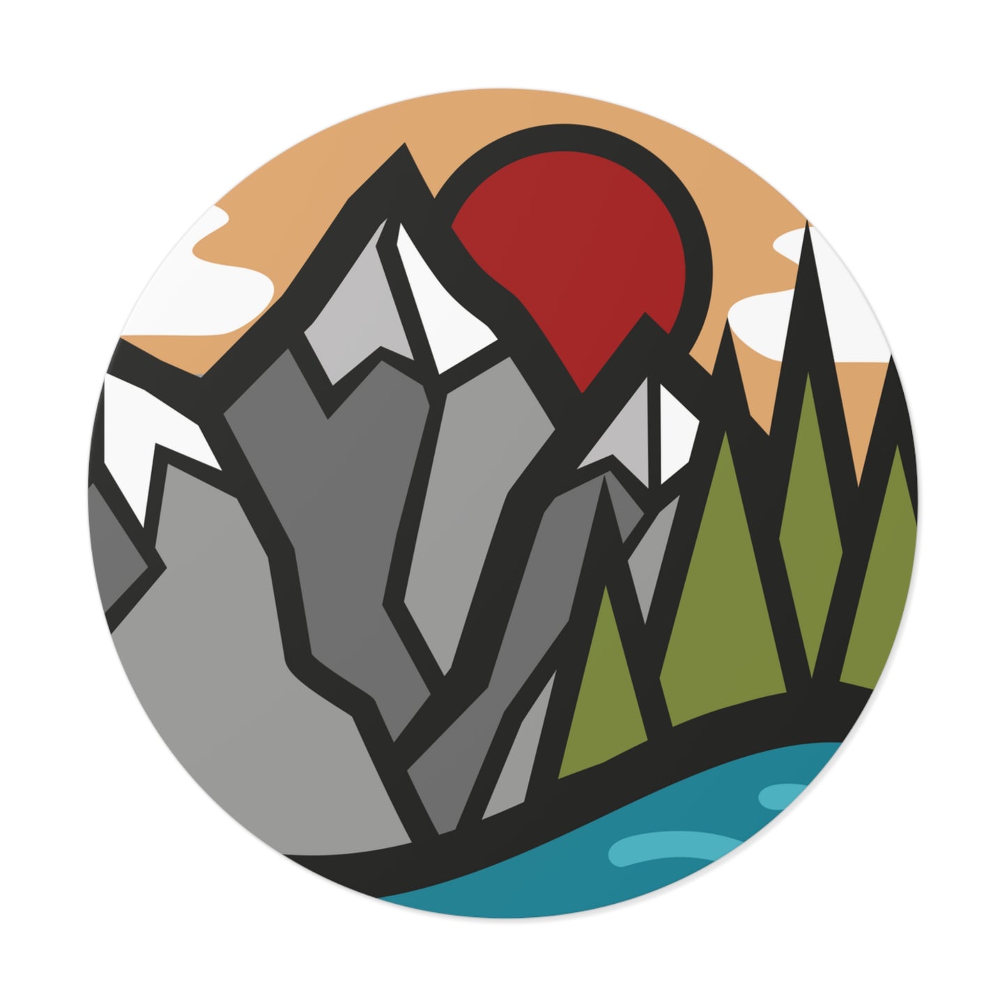Nature Round Vinyl Stickers