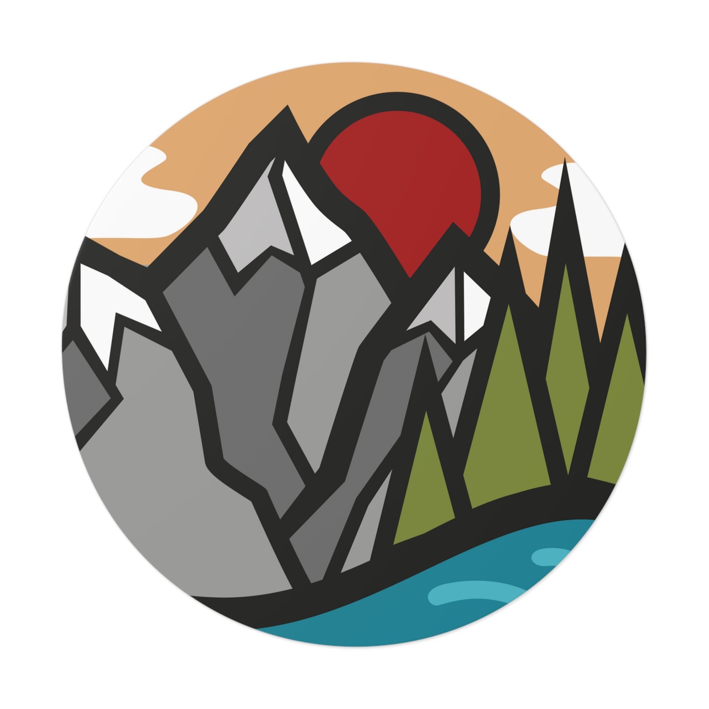 Nature Round Vinyl Stickers